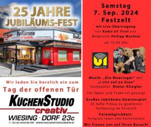 Einladung zum 25-jährigen Jubiläums-Fest des KüchenStudio creativ.